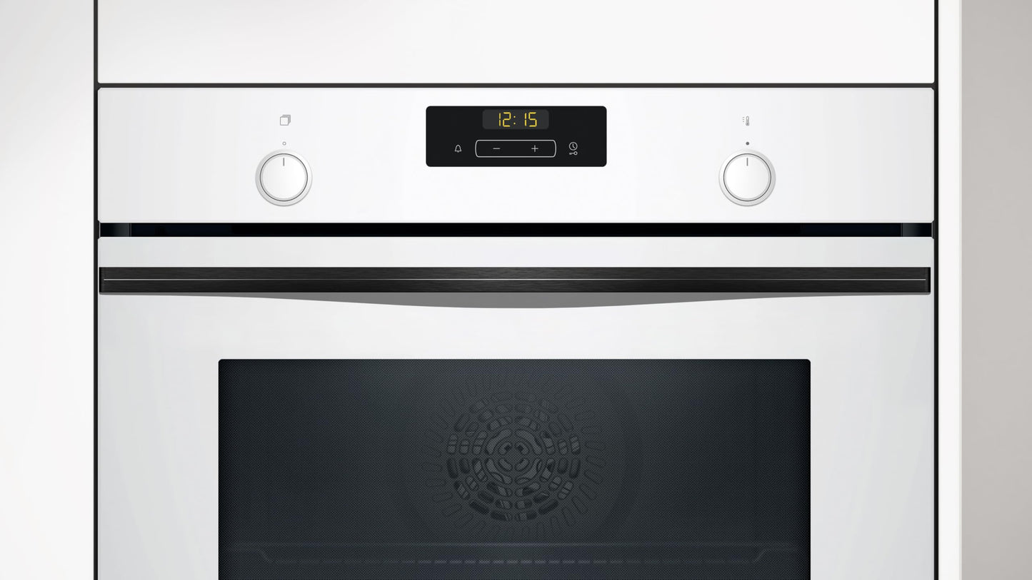 Balay - Horno multifunción, 60 cm, Control Comfort, Aqualisis, Raíles 1 nivel, cristal Blanco, 3HB5131B3