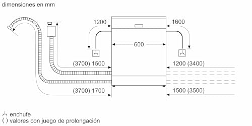 Bosch - Lavavajillas Libre Instalación, 60 cm, 13 servicios, Serie 2, Home Connect, Motor EcoSilence, Blanco, SMS2HTW02E
