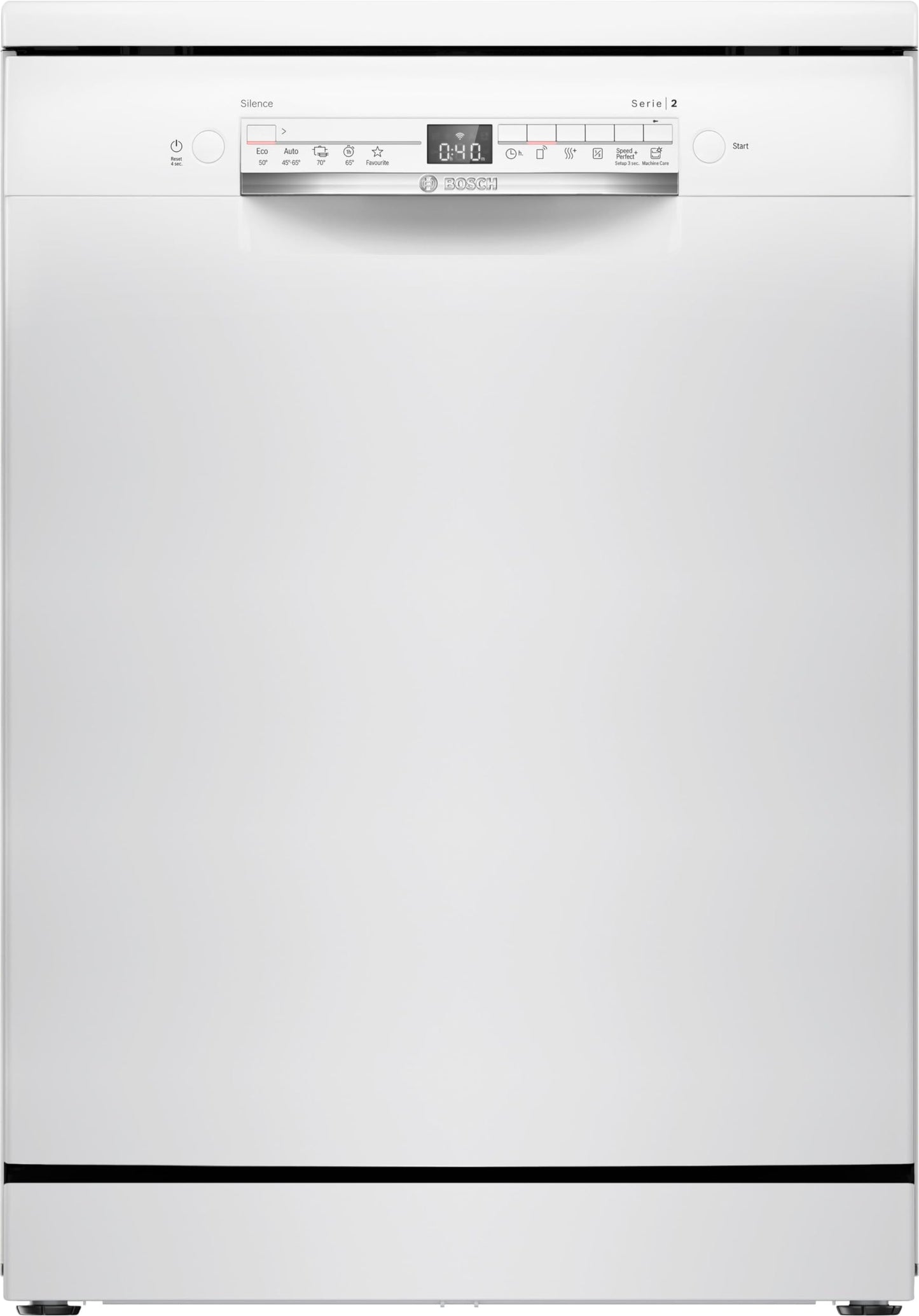 Bosch - Lavavajillas Libre Instalación, 60 cm, 13 servicios, Serie 2, Home Connect, Motor EcoSilence, Blanco, SMS2HTW02E